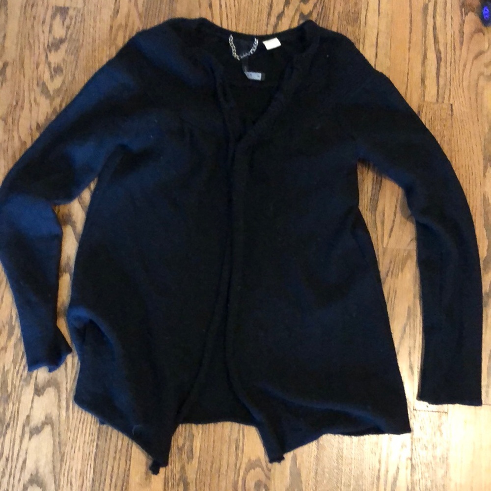 Poleci wool and cashmere blend open cardigan